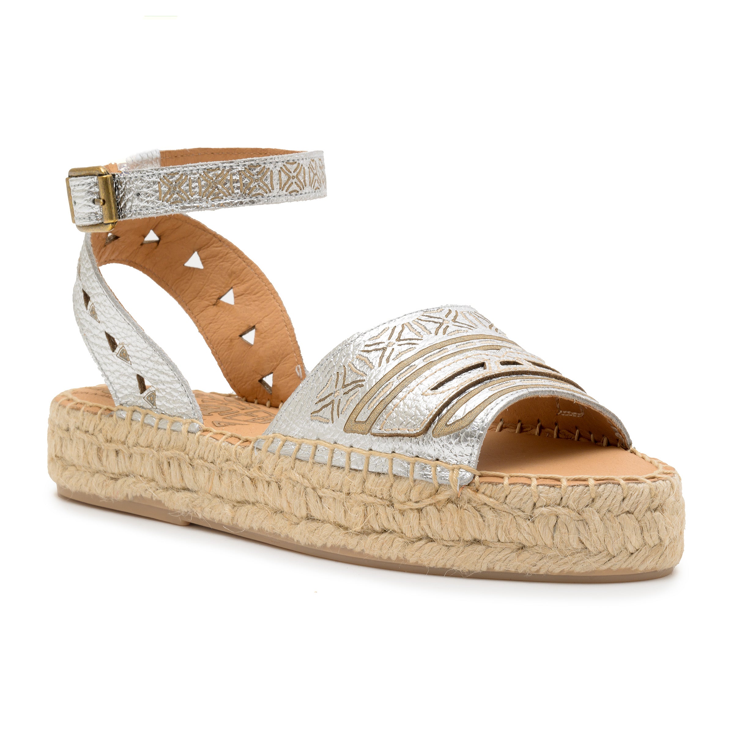 espadrille sandal silver