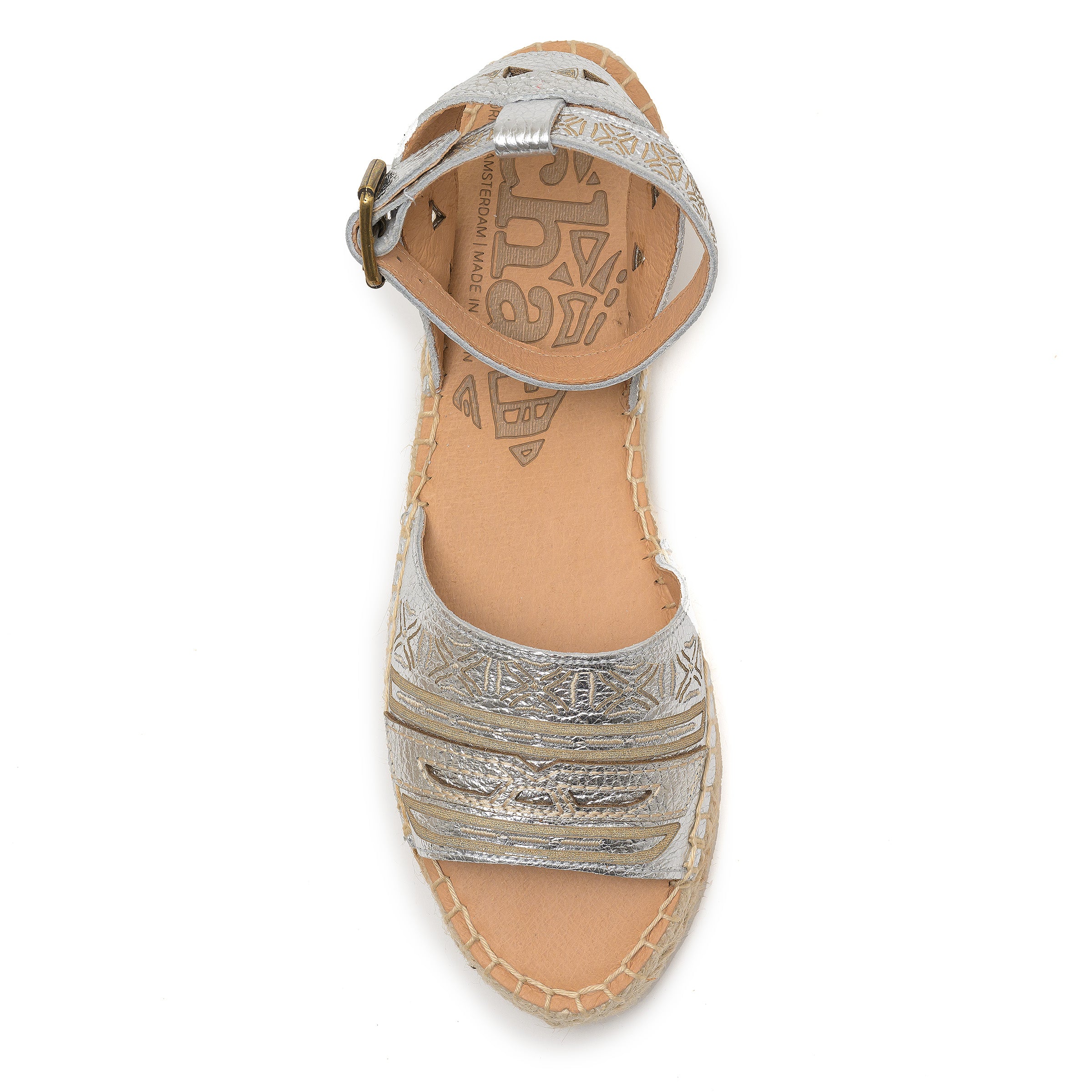 espadrille sandal silver