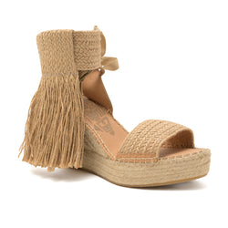 wedge fringe-yute natural