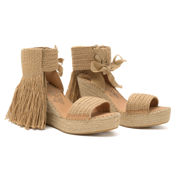 wedge fringe-yute natural