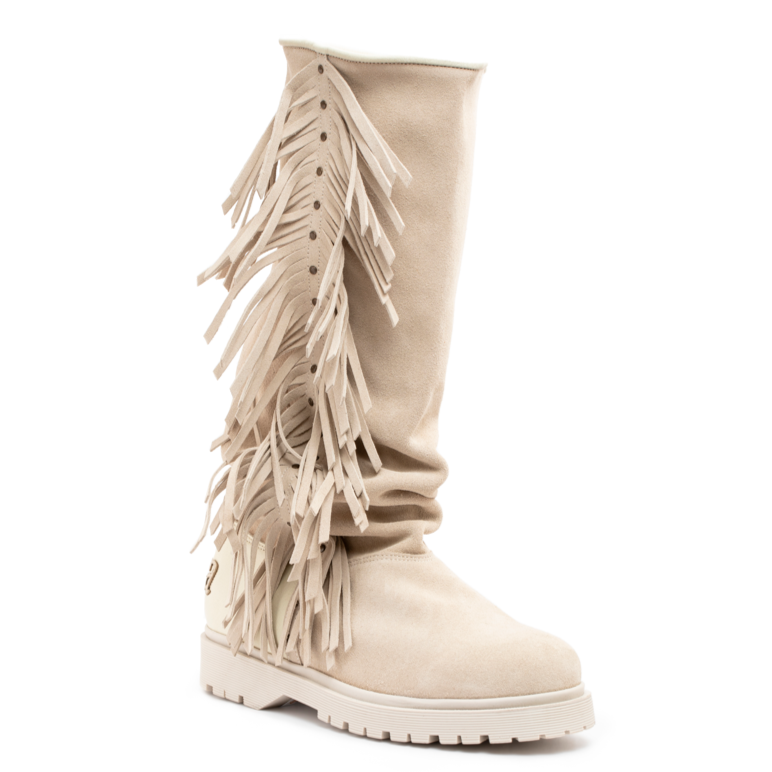 Fringe Tall Cream - merino footpart