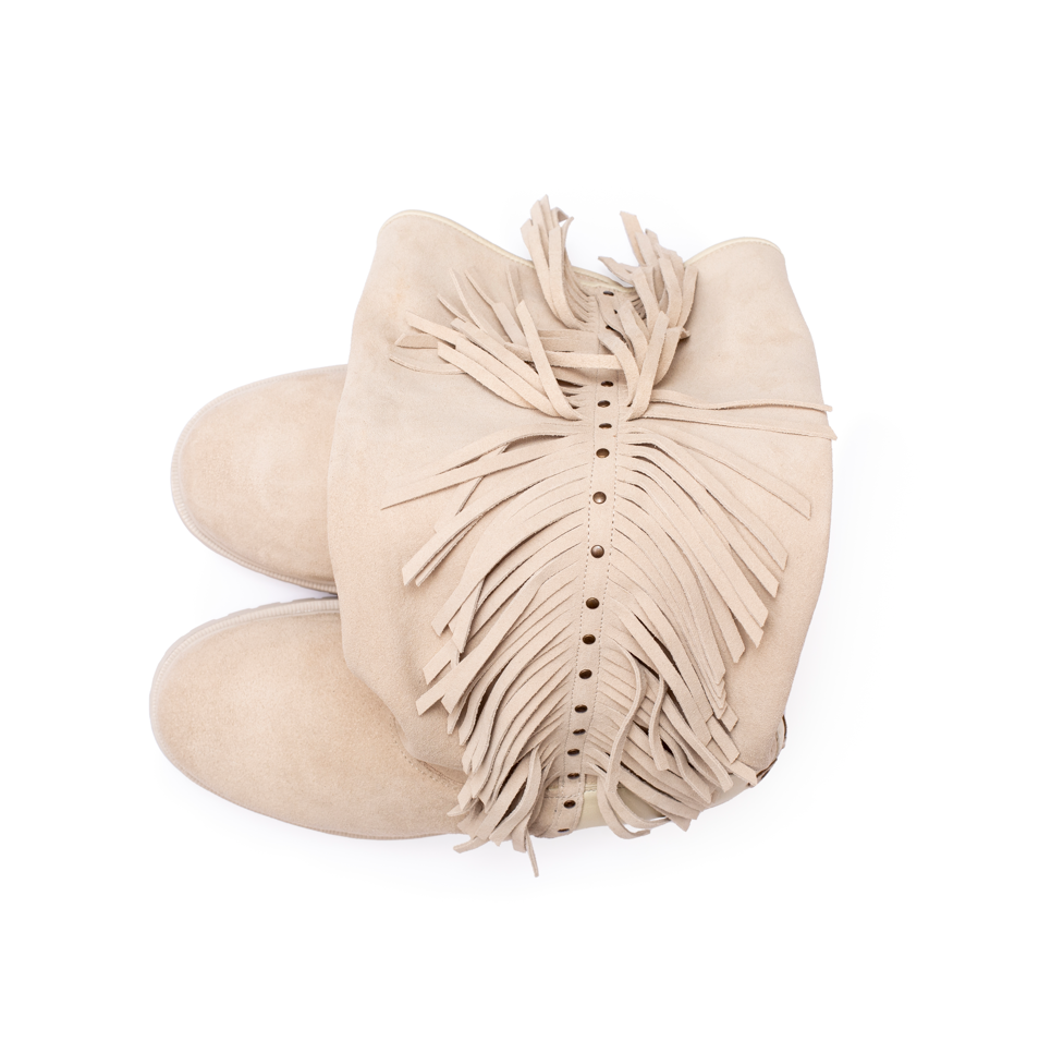 Fringe Tall Cream - merino footpart